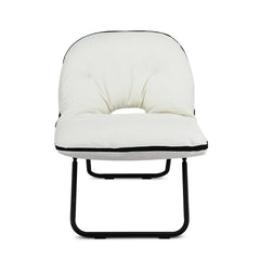 Artiss Foldable Chair 2-In-1 Armchair Lounge Chair Portable White