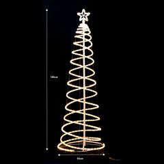Samland Led 185cm Spiral Rope Light Christmas Tree Star Motif Warm White