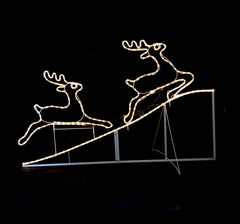 Samland Animated Running up Reindeer Rope Light for Christmas Decoration