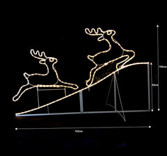 Samland Animated Running up Reindeer Rope Light for Christmas Decoration