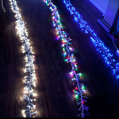 Samland LED Firecracker Effect Fairy Icicle Chaser Light for Christmas Decoration in White
