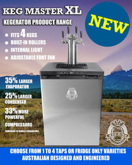 Keg King - Kegmaster Series XL Kegerator - Fastap Double Tap