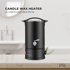 Orku 10L Candle Wax Melter with Tap and Accessories - 220-240V Electric Black