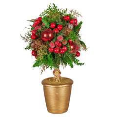 Christabelle 36cm Christmas Tabletop Topiary Tree Pre-Decorated Free Delivery