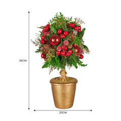 Christabelle 36cm Christmas Tabletop Topiary Tree Pre-Decorated Free Delivery