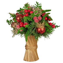 Christabelle 33cm Christmas Bouquet Pre-Decorated Holiday Floral Free Delivery