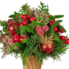 Christabelle 33cm Christmas Bouquet Pre-Decorated Holiday Floral Free Delivery