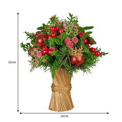 Christabelle 33cm Christmas Bouquet Pre-Decorated Holiday Floral Free Delivery