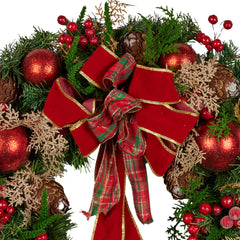 Christabelle 56cm Christmas Wreath Lush Green Holiday Free Delivery
