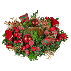 Christabelle 26cm Christmas Centrepiece Lush Green Holiday Free Delivery