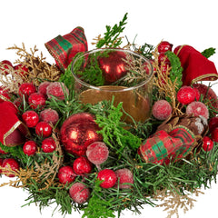Christabelle 26cm Christmas Centrepiece Lush Green Holiday Free Delivery