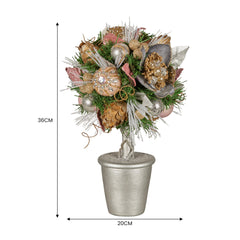 Christabelle 36cm Christmas Tabletop Topiary Tree Jewelled Free Delivery