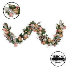 Christabelle Premium 1.8m Christmas Garland Jewelled Baubles Free Delivery