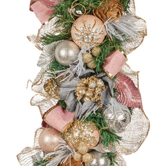 Christabelle Premium 100cm Christmas Garland Jewelled Baubles Free Delivery