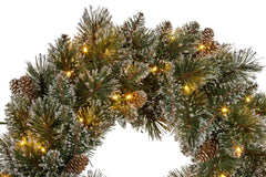 Christabelle 61cm Christmas Wreath Cashmere Pine LED Free Delivery