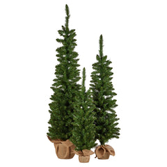 Christabelle Set 3 Pre-Lit Christmas Trees Green Free Delivery