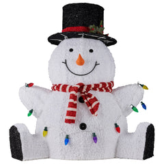 Christabelle 82cm Sitting Snowman Christmas Display Lights Free Delivery