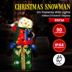 Christabelle 85cm Christmas Snowman Presents Display Lights Free Delivery