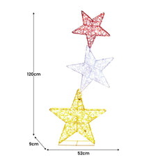 Christabelle 120cm Triple Star Christmas Display Lights Free Delivery