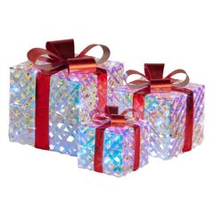 Christabelle Set 3 Christmas Gift Boxes Lights Free Delivery