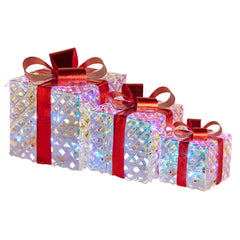 Christabelle Set 3 Christmas Gift Boxes Lights Free Delivery