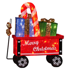 Christabelle Christmas Cart Display w/Candy Cane & Outdoor Free Delivery