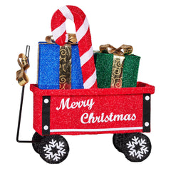 Christabelle Christmas Cart Display w/Candy Cane & Outdoor Free Delivery
