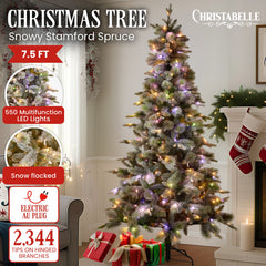 National Tree Company Snowy Stamford Spruce 7.5ft Christmas Free Delivery