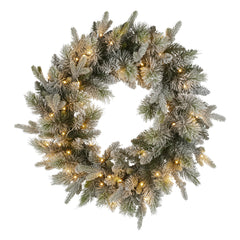 Christabelle 76cm Christmas Wreath Snowy Stamford Spruce Free Delivery