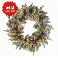 Christabelle 76cm Christmas Wreath Snowy Stamford Spruce Free Delivery