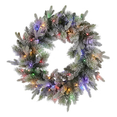 Christabelle 76cm Christmas Wreath Snowy Stamford Spruce Free Delivery