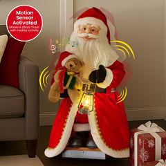 Christabelle 1.1m Musical Led Animated Christmas Santa Free Delivery
