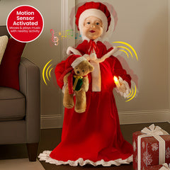 Christabelle 1.1m Musical LED Animated Christmas Mrs Free Delivery