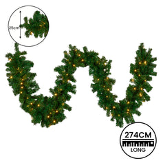 Christabelle 2.7m Christmas Garland LED Lights Chadwick Free Delivery