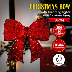 Christabelle Christmas Display Bow 91cm LED Twinkle Free Delivery