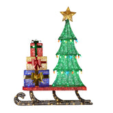 Christabelle Christmas Display Sled 183cm With Tree And Presents Led Lights & C9 Bulbs