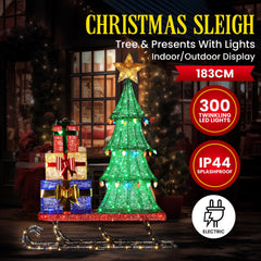Christabelle Christmas Display Sled 183cm Tree Presents Free Delivery