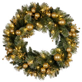 Christabelle 76cm Christmas Wreath Battery-operated Warm White Lights Xmas Decor