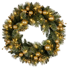 Christabelle 76cm Christmas Wreath Glittery Tipped LED Free Delivery