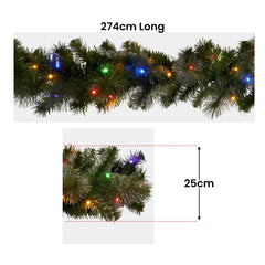 Christabelle 2.7m Christmas Garland LED Lights Glittery Free Delivery