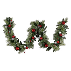 Christabelle 2.7m Christmas Garland LED Lights Baubles Free Delivery