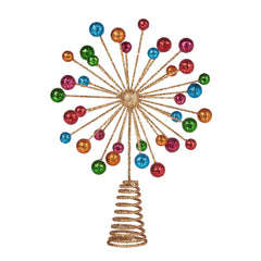 Christabelle Christmas Tree Topper Glittery Baubles Gold Free Delivery