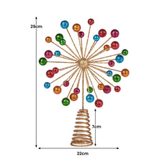 Christabelle Christmas Tree Topper Glittery Baubles Gold Free Delivery