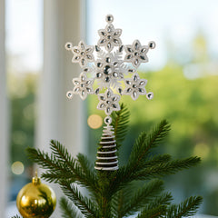 Christabelle Snowflake Christmas Tree Topper Beaded Decoration Free Delivery