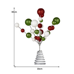 Christabelle Baubles Christmas Tree Topper Festive Glitter Free Delivery