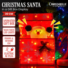 Christabelle Animated Santa Gift Box Led Christmas Free Delivery