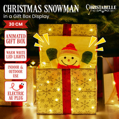 Christabelle Animated Snowman Gift Box Led Christmas Free Delivery
