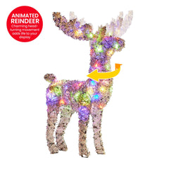 Christabelle 112cm Animated Reindeer Christmas LED Lights Outdoor Free Delivery
