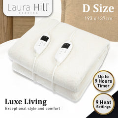 Laura Hill Heated Electric Blanket Double Size Fitted Free Delivery