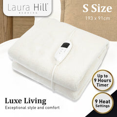 Laura Hill Heated Electric Blanket Fitted Fleece Underlay Free Delivery